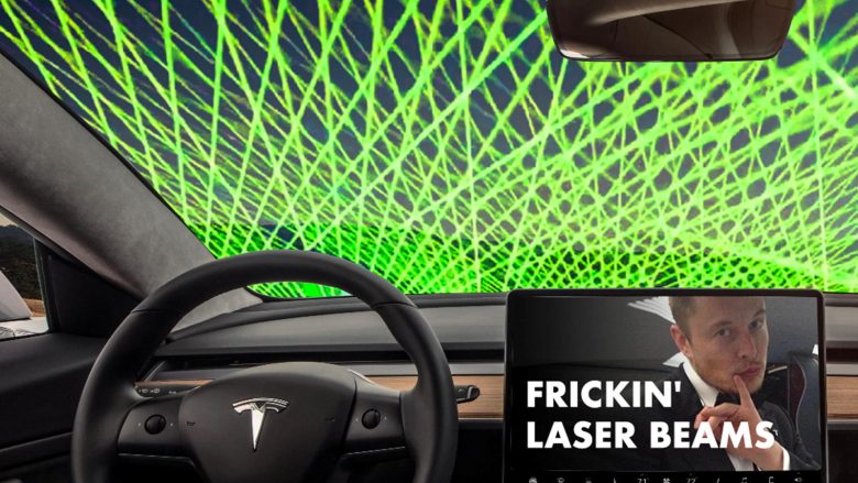 Tesla patenton sistemin që e pastron me laser xhamin e përparmë