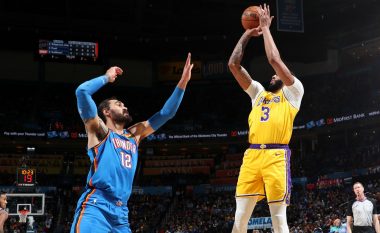 Lakers të pandalshëm, fitojnë në udhëtim te Oklahoma – Clippers triumfojnë në derbi ndaj Rockets