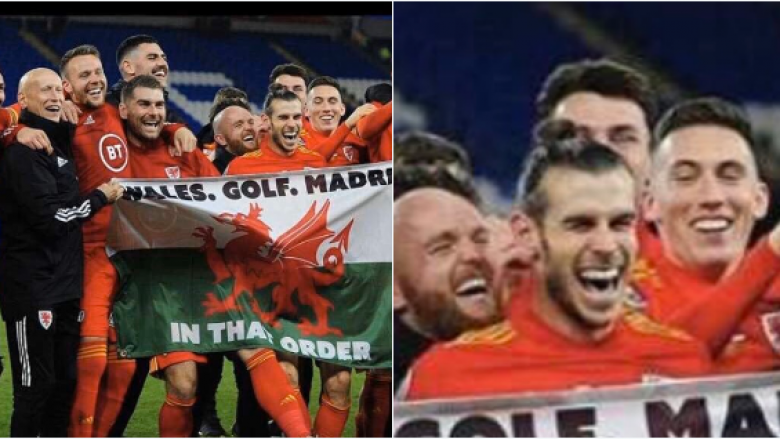 Bale feston kualifikimin e Uellsit në Evropian me flamurin që përqesh Real Madridin