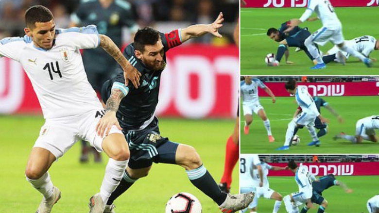 Topi i ‘lidhur’ për këmbën e Messit – argjentinasi kaloi gjashtë lojtarë të Uruguait brenda pak sekondash