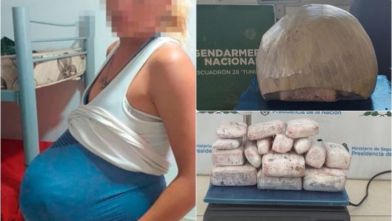 Në Argjentinë gruaja kapet duke kontrabanduar katër kilogramë marijuanë, duke u shtirur se është shtatzënë