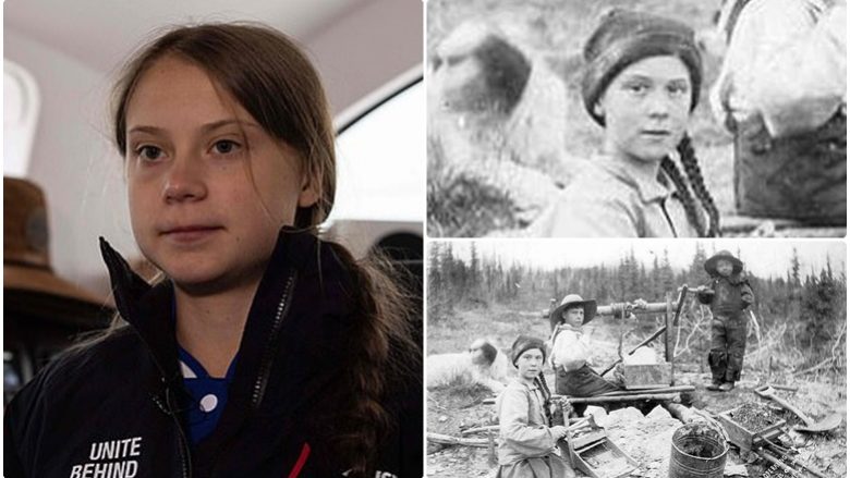 “Ajo është një udhëtare në kohë!”: Një fotografi e një vajze që i ngjan Greta Thunberg, e bërë 121 vjet më parë, ndez komente të shumta në internet
