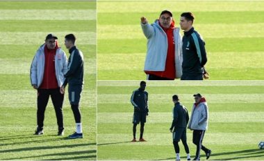 Bisedë e gjatë mes Sarrit dhe Ronaldos, qetësohen ujërat te Juventusi para ndeshjes me Atleticon