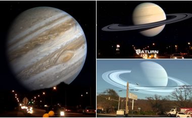 Pamje që tregojnë se çfarë do të shihnim ne, nëse Hëna do të zëvendësohej me disa nga planetët tanë
