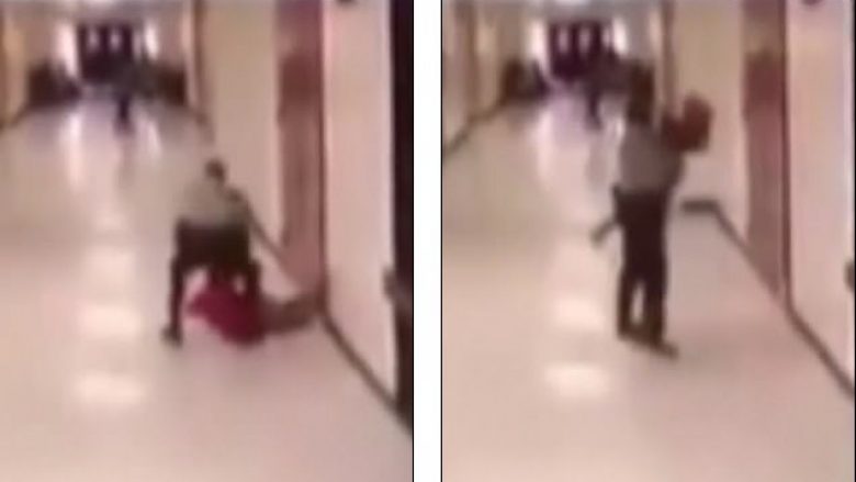 Kamerat e sigurisë filmojnë policin duke rrahur brutalisht nxënësin amerikan në shkollë, suspendohet nga puna