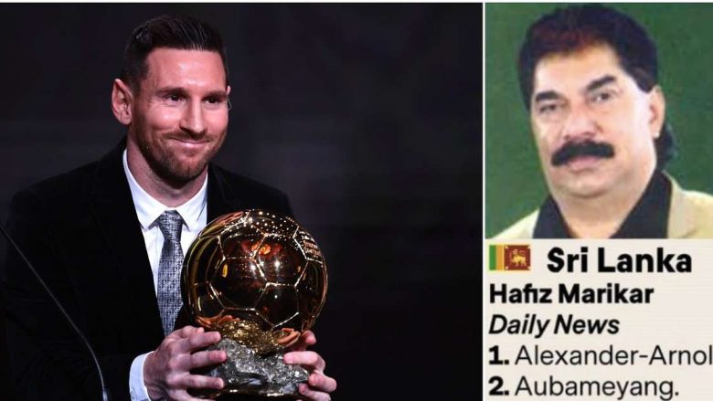 Gazetari nga Sri Lanka për herë të tretë radhazi befason të gjithë më votat e tij për Topin e Artë – Messi kurrë nuk ka marr votë nga ai