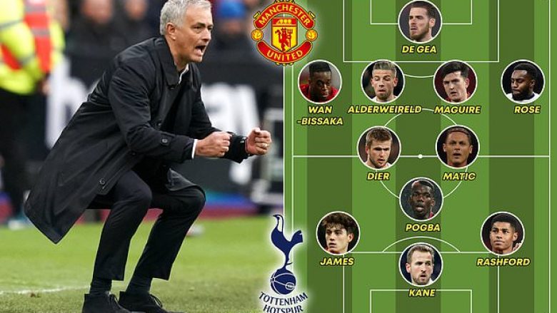E shkuara kundër të tashmes – formacioni më i mirë i Jose Mourinhos me lojtarët e Manchester United dhe Tottenham