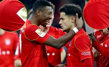 Philippe Coutinho nuk mund ta vesh fanellën e Bayern Munich sikurse shokët e tij – ai vesh fanellë të fëmijëve që shiten në dyqane të klubit