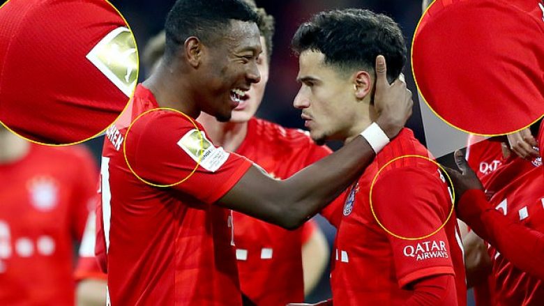 Philippe Coutinho nuk mund ta vesh fanellën e Bayern Munich sikurse shokët e tij – ai vesh fanellë të fëmijëve që shiten në dyqane të klubit