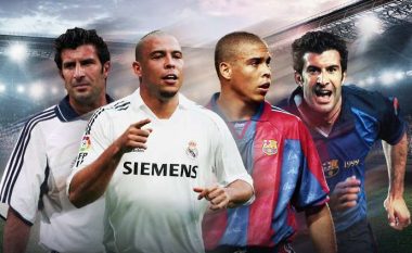 El Clasico: 10 yje që kanë luajtur për Barcelonën dhe Real Madrid – përfshirë edhe Ronaldon dhe Luis Figon