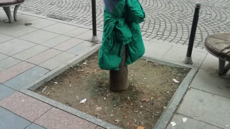 Maqedoni, varni xhaketë në pemë dhe ngrohni dikë