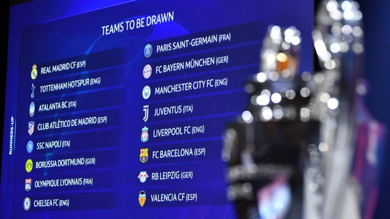 Datat e ndeshjeve të eliminimit direkt në Ligën e Kampionëve, ndeshjet e para do të luhen në shkurt