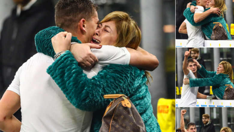 Festa e veçantë e 17-vjeçarit të Interit, festoi golin mes lotësh me mamanë e tij