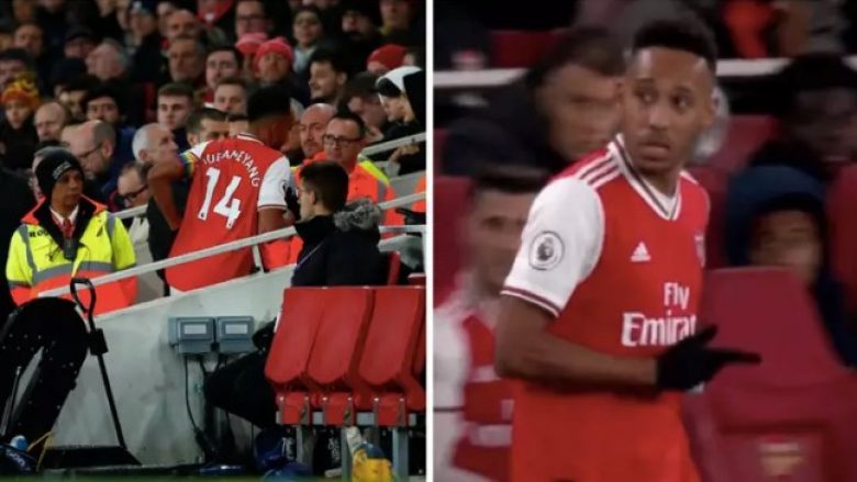 Pierre-Emerick Aubameyang u largua nga fusha për të shkuar në tualet gjatë ndeshjes Arsenal – Brighton pak minuta pa u mbyllur loja