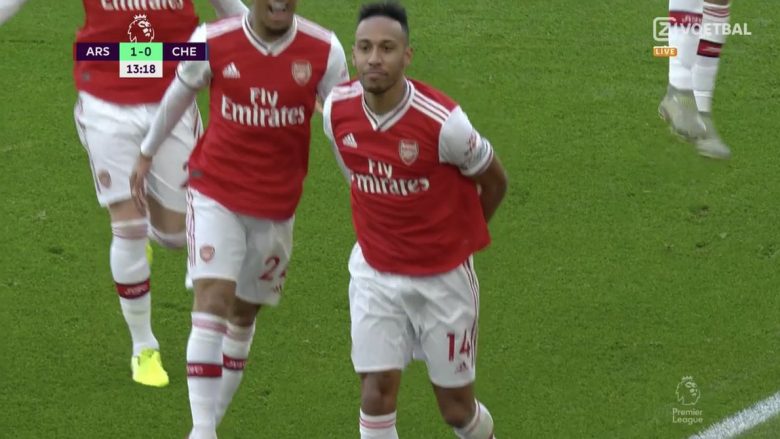 Aubameyang kalon Arsenalin në epërsi ndaj Chelseat