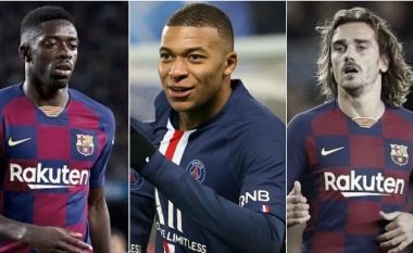 Barcelona e do seriozisht Mbappen, mund të ofrojë dyshen Griezmann-Dembele plus para