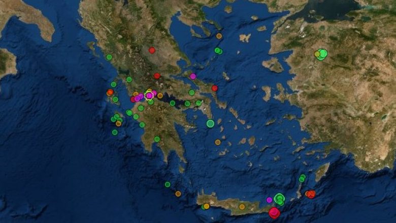 Dy tërmete të fuqishme brenda 20 minutave në Greqi