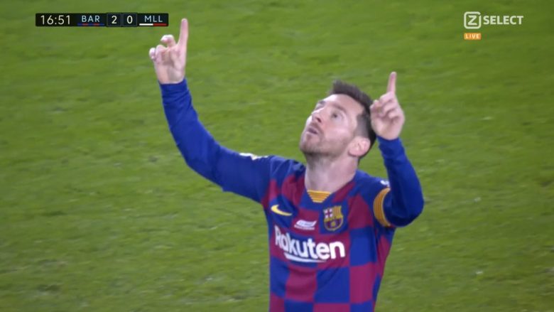 Messi shënon supergol nga distanca ndaj Mallorcas