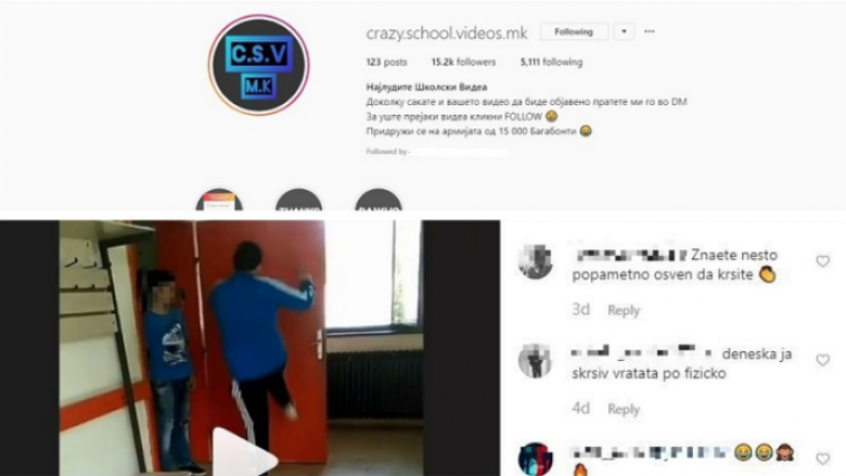 Çmenduri nga nxënësit në Maqedoni, publikojnë video në Instagram duke thyer dyert dhe bankat e shkollës