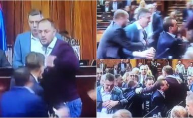 Momentet e kaosit: Përleshje në Parlamentin e Serbisë, kryetarja detyrohet të ndërpresë seancën