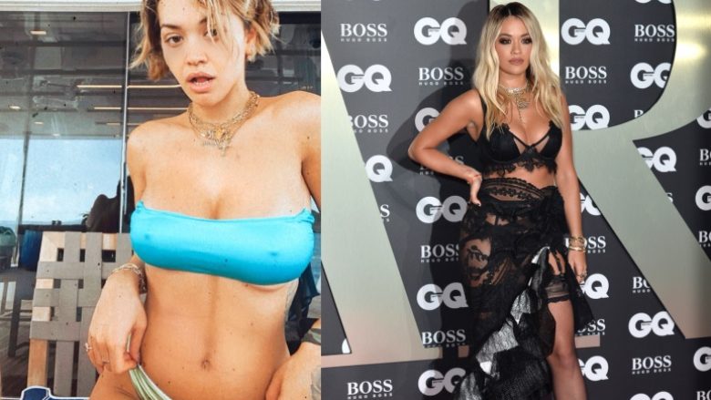 Rita Ora rrëmben vëmendjen në një pozë me bikini dhe flokët e shkurtra