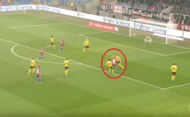 Edon Zhegrova bën një driblim fantastik dhe asiston tek goli i Baselit ndaj Young Boysit
