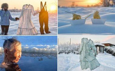 Brenda rajonit më të ftohtë në botë, ku temperaturat bien në minus 59 gradë – aty rrobat e lagura ngrihen për pak sekonda