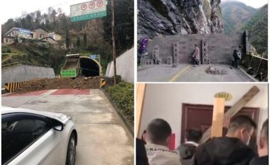 Skena rrëqethëse të kaosit që po mbizotëron në Kinë, mbyllin dyert e apartamenteve me dërrasa – tunelet po i mbushin me dhe