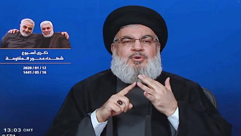 Udhëheqësi i Hezbollahut premton hakmarrje për vdekjen e Soleimanit