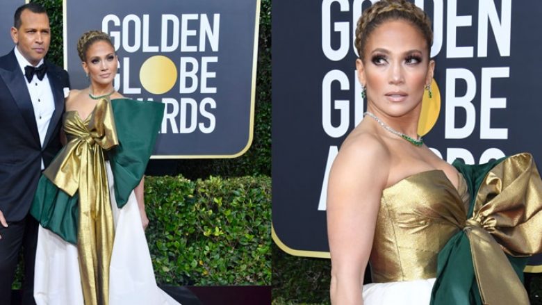 Jennifer Lopez me veshjen më të keqe në ‘Golden Globes 2020’, krahasohet me dhuratat e Krishtlindjes