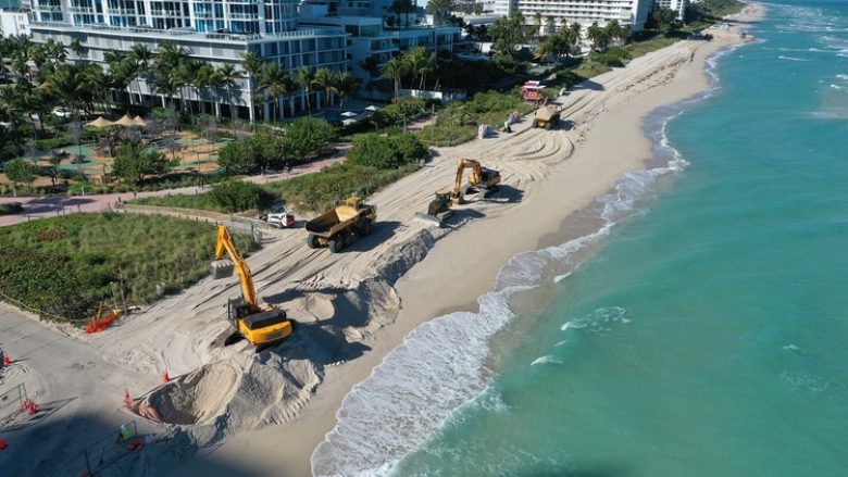 Për të luftuar ngritjen e nivelit të detit, 61 ton rërë do të derdhen në plazhet e Miamit