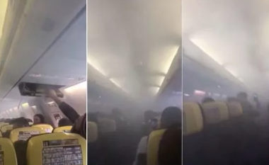 Kabina papritmas u mbush me tym, aeroplani bën ulje të detyrueshme – pasagjerët filmuan dramën