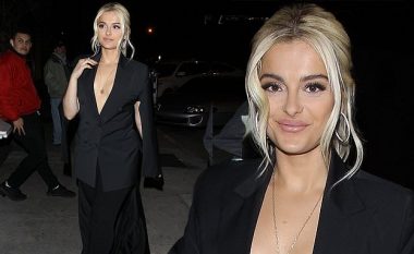 Me dekolte të hapur dhe pamje tërheqëse, Bebe Rexha duket tejet atraktive teksa darkon në Hollywood