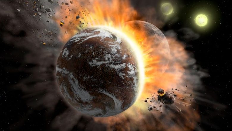 Pasojat shkatërruese të përplasjes në mes të dy ekzoplanetëve – gjë që supozohet se ka ndodhur dhjetë vjet më parë