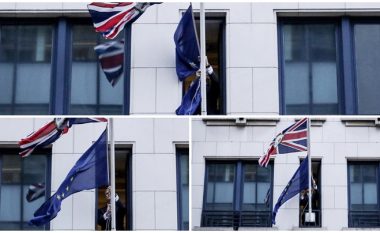 Britanikët heqin flamurin e Bashkimit Evropian nga zyrat e përfaqësuesve të Britanisë së Madhe në Bruksel