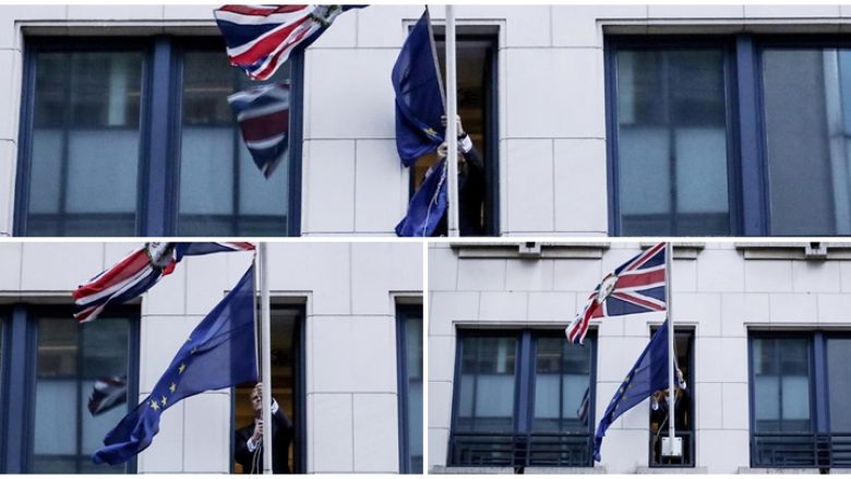 Britanikët heqin flamurin e Bashkimit Evropian nga zyrat e përfaqësuesve të Britanisë së Madhe në Bruksel
