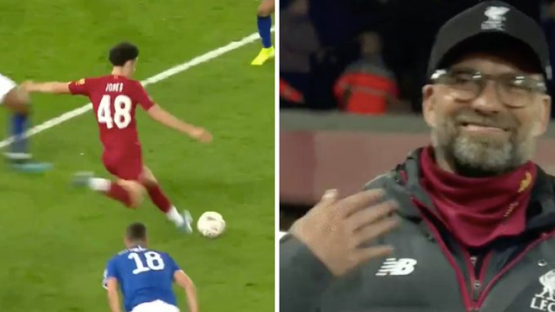 Reagimi emocional i Kloppit në momentin që talenti 18-vjeçar i Liverpoolit shënoi golin e bukur