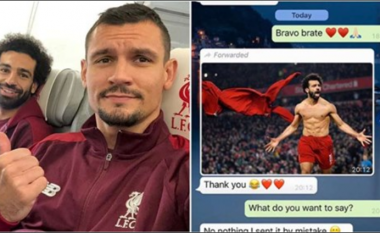 Lovren i publikon mesazhet që shkëmbyen me Salahun në ‘WhatsApp’ – kroati bën shaka me muskujt e egjiptianit