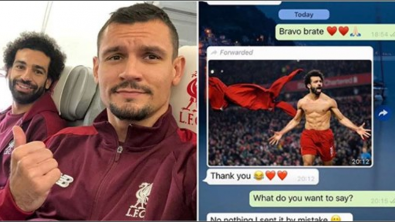 Lovren i publikon mesazhet që shkëmbyen me Salahun në ‘WhatsApp’ – kroati bën shaka me muskujt e egjiptianit