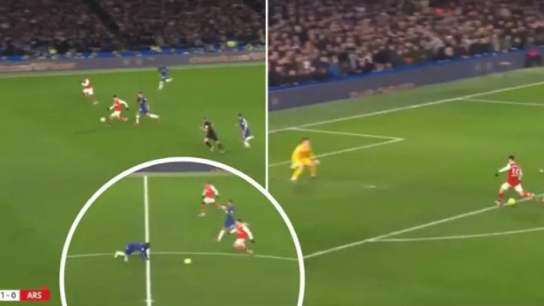 Vrapimi rreth 70 metra i Martinellit dhe rrëshqitja e Kantes tek goli i Arsenalit bëhen virale