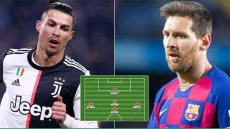 Messi zgjedh ekipin më të mirë me pesë futbollistë, duke përjashtuar veten dhe Ronaldon nga formacioni