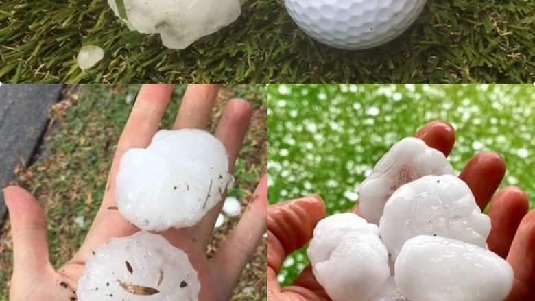 Breshëri me madhësinë e topit të golfit godet Australinë duke shkaktuar dëme të mëdha