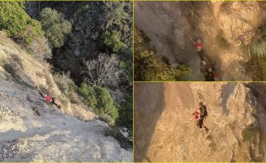 Rrëshqiti dhe po binte nga lartësia, gruaja kapet për disa “rrënjë të zgjatura” – drama zgjati derisa erdhën ekipet e shpëtimit