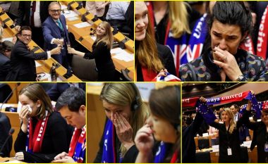 Dikush festoi, dikush tjetër nuk i mbante lotët – reagimet e deputetëve kur Parlamenti Evropian miratoi marrëveshjen për Brexit