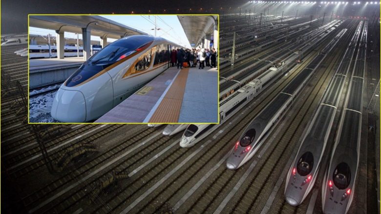 Kina vë në qarkullim “trenin si plumb”: Ai është “i mençur” – ka 2,718 sensorë dhe lëviz me shpejtësi deri në 350km/h
