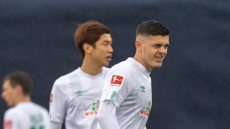 Milot Rashica i lumtur me golin e shënuar te Werder Bremeni