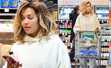 Me veshje sportive, Rita Ora fotografohet duke bërë blerje në një market në Los Angeles