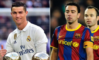Ronaldo ka më shumë asistime në karrierë se sa dy legjendat e Barcelonës, Iniesta dhe Xavi