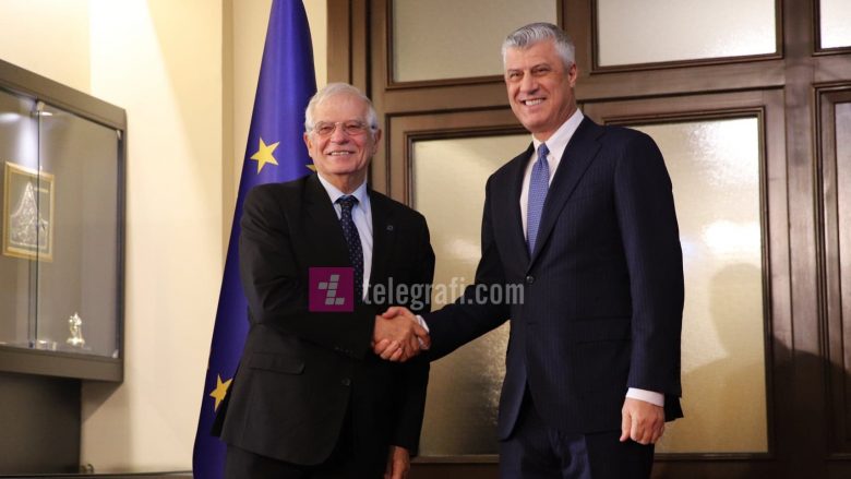 Thaçi pas takimit me Borrellin: Jemi trajtuar padrejtësisht, BE-ja ka bërë gabim strategjik me mosliberalizimin e vizave për Kosovën