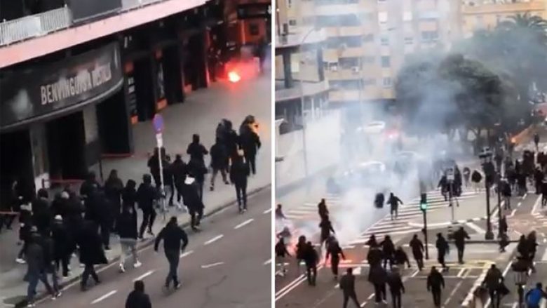 Derbi edhe jashtë fushës, tifozët e Valencian dhe Barcelonës përleshen jashtë stadiumin Mestalla – 100 të arrestuar